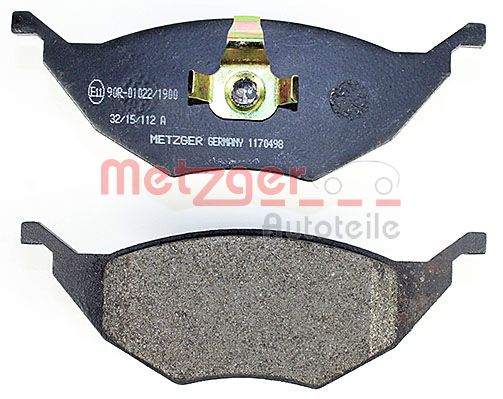 METZGER 1170498 Bremsbelagsatz, Scheibenbremse
